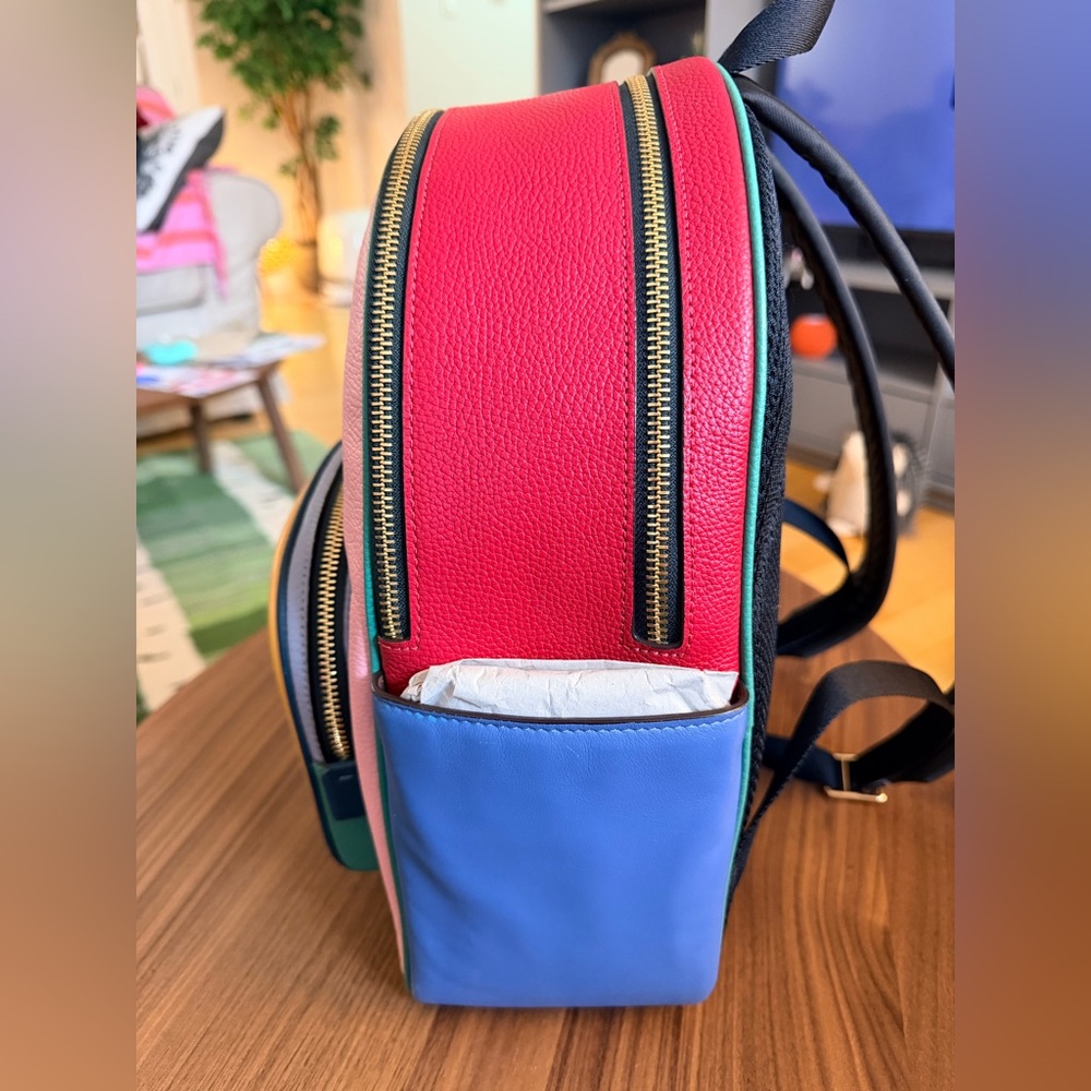 ✨RARE✨ COACH Court Backpack In Colorblock - Picture 6 of 10